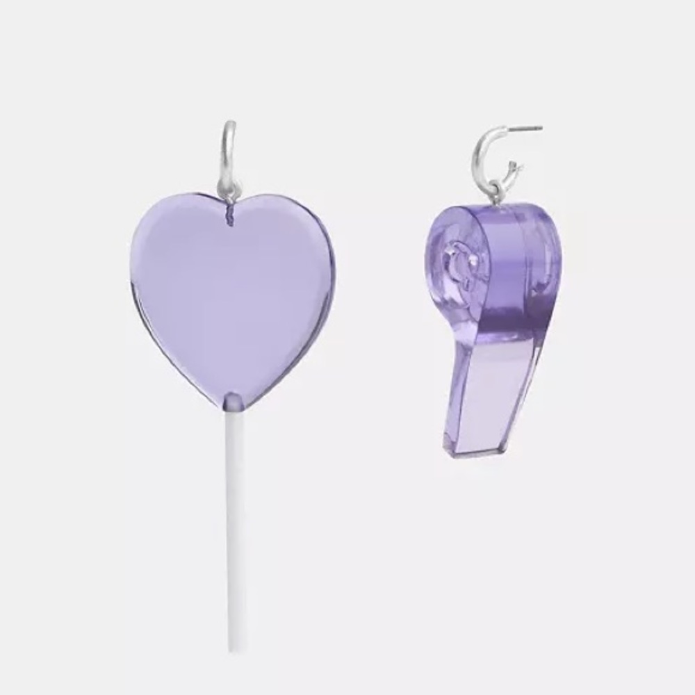COACH Heart Lollipop Earrings - Picture 1 of 8